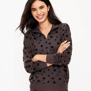 🖤⭐️Lou&Grey velvet star signature soft blend quarter zip pullover.NWOT. …